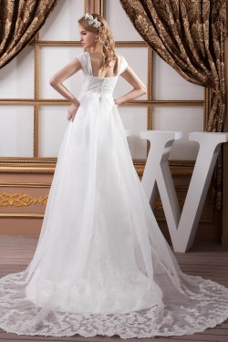 A-Line Empire Lace Straps Wedding Dresses Maternity Wedding Dresses 2030715