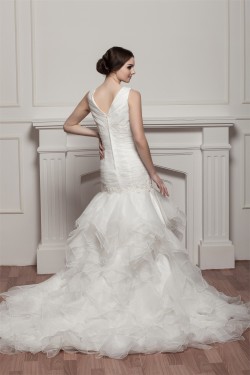 Trumpet/Mermaid Princess V-Neck Wedding Dresses 2030716