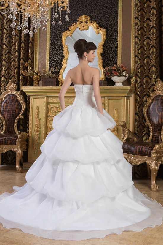 A-Line Strapless Satin Sleeveless Wedding Dresses 2030719 A-Line Strapless Satin Sleeveless Wedding Dresses 2030719