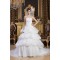 A-Line Strapless Satin Sleeveless Wedding Dresses 2030719