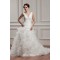 A-Line Sleeveless V-Neck Chapel Train Wedding Dresses 2030722