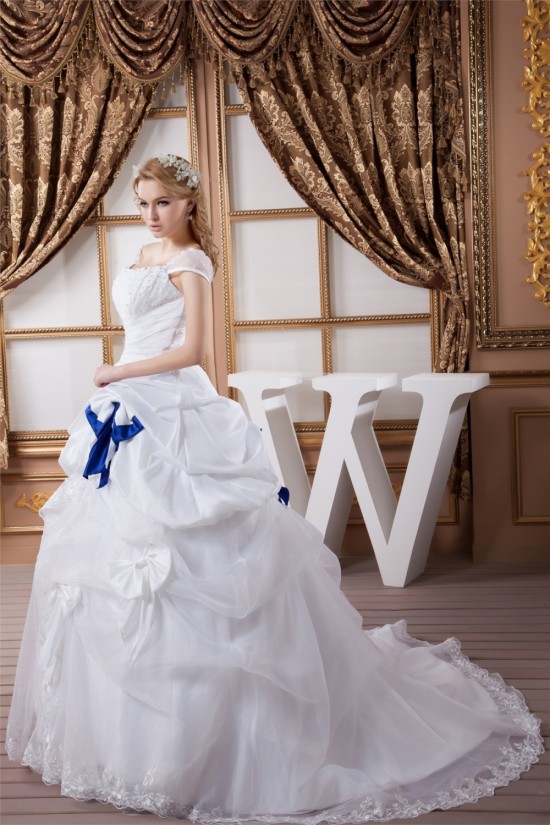 Great Ball Gown Soft Sweetheart Satin Organza Cap Sleeve Wedding Dresses 2030724 Great Ball Gown Soft Sweetheart Satin Organza Cap Sleeve Wedding Dresses 2030724