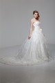 Great Ball Gown Soft Sweetheart Satin Organza Lace Wedding Dresses 2030725