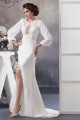 Sheath/Column Long Sleeve Sweep Train Best Wedding Dresses 2030726 Sheath/Column Long Sleeve Sweep Train Best Wedding Dresses 2030726