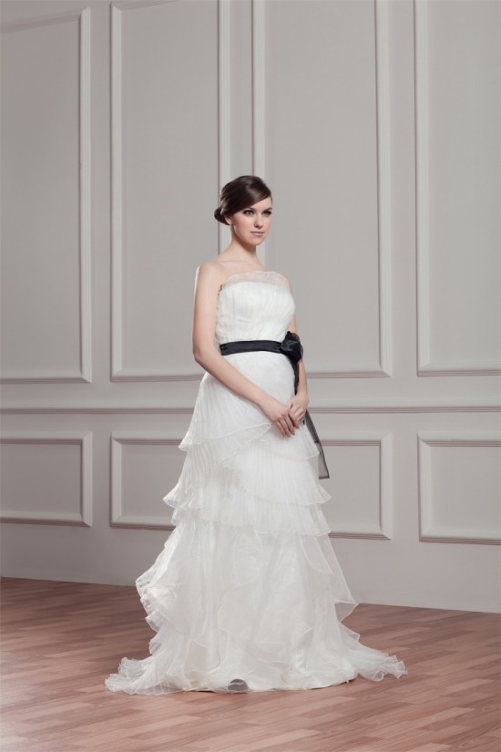 Great Satin Organza A-Line Strapless Sleeveless Wedding Dresses 2030727 Great Satin Organza A-Line Strapless Sleeveless Wedding Dresses 2030727