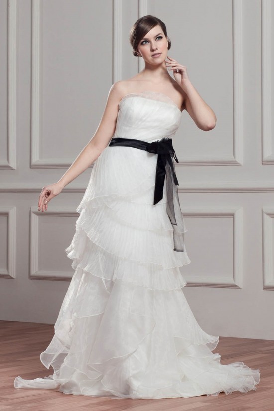 Great Satin Organza A-Line Strapless Sleeveless Wedding Dresses 2030727 Great Satin Organza A-Line Strapless Sleeveless Wedding Dresses 2030727