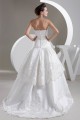 A-Line Great Satin Lace Strapless Sleeveless Wedding Dresses 2030728