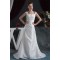 A-Line Great Sleeveless Taffeta Scoop Beaded Wedding Dresses 2030731