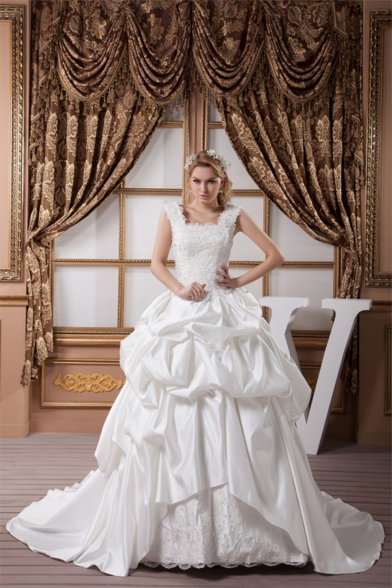 Great Square Ball Gown Satin Taffeta Lace Wedding Dresses 2030732 Great Square Ball Gown Satin Taffeta Lace Wedding Dresses 2030732