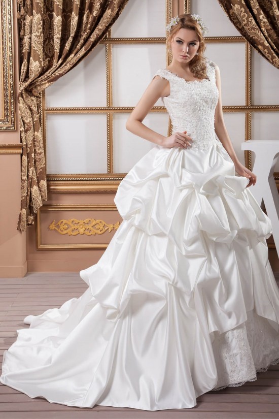 Great Square Ball Gown Satin Taffeta Lace Wedding Dresses 2030732 Great Square Ball Gown Satin Taffeta Lace Wedding Dresses 2030732