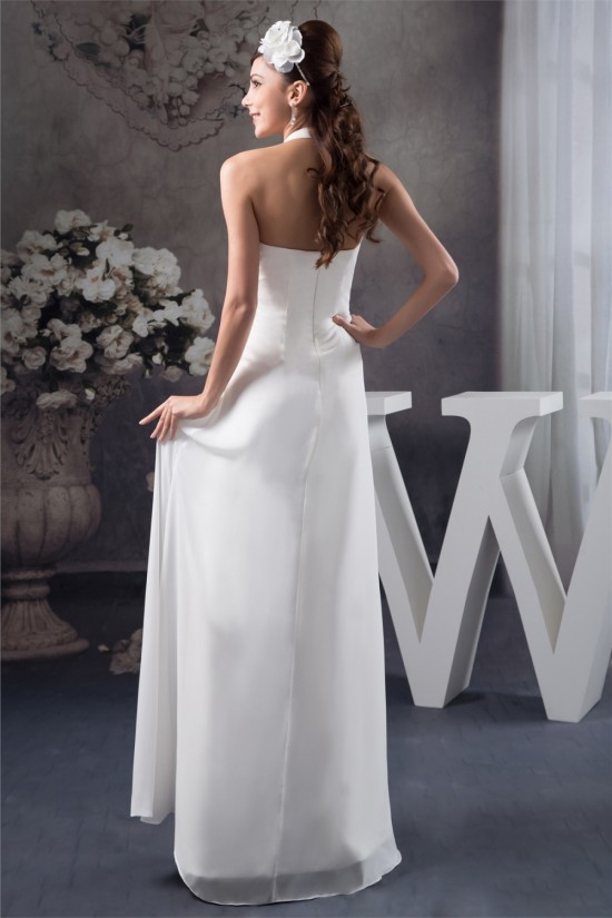 Halter Sheath/Column Sleeveless Floor-Length Wedding Dresses 2030738 Halter Sheath/Column Sleeveless Floor-Length Wedding Dresses 2030738