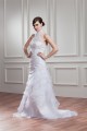 High-Neck A-Line Satin Organza Sleeveless Wedding Dresses 2030739 High-Neck A-Line Satin Organza Sleeveless Wedding Dresses 2030739