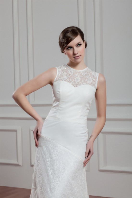 Sheath/Column Sleeveless Lace Chiffon New Arrival Wedding Dresses 2030740 Sheath/Column Sleeveless Lace Chiffon New Arrival Wedding Dresses 2030740