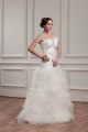 A-Line Satin Taffeta Lace Sleeveless Sweet Wedding Dresses 2030747