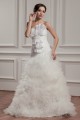 A-Line Satin Taffeta Lace Sleeveless Sweet Wedding Dresses 2030747