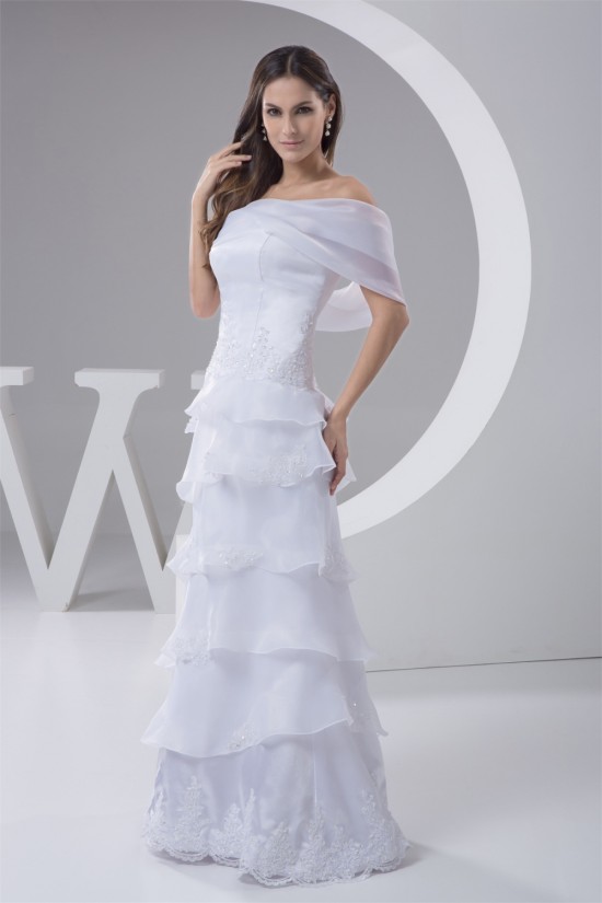 Elegant Sheath/Column One-Shoulder Floor-Length Wedding Dresses 2030749 Elegant Sheath/Column One-Shoulder Floor-Length Wedding Dresses 2030749