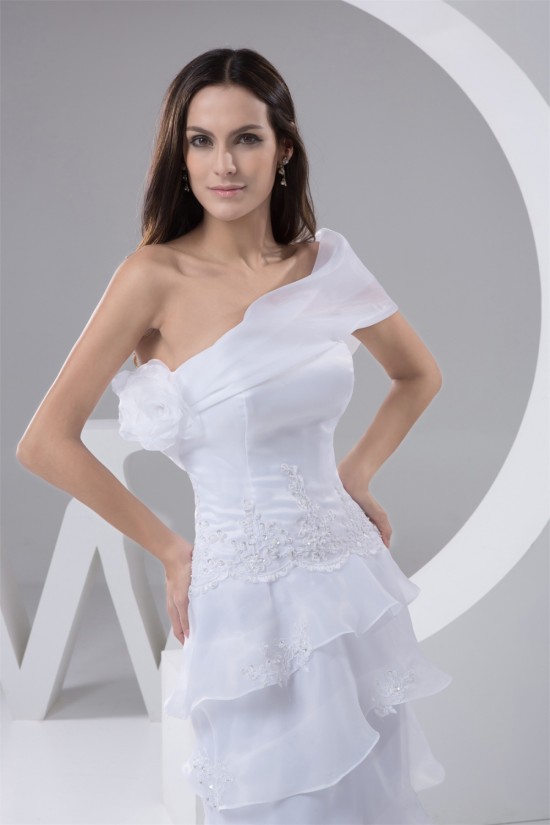 Elegant Sheath/Column One-Shoulder Floor-Length Wedding Dresses 2030749 Elegant Sheath/Column One-Shoulder Floor-Length Wedding Dresses 2030749