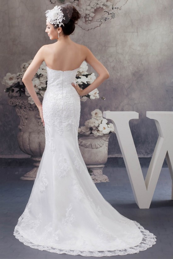 Trumpet/Mermaid Soft Lace Strapless Wedding Dresses with A Half Sleeve Lace Jacket 2030750 Trumpet/Mermaid Soft Lace Strapless Wedding Dresses with A Half Sleeve Lace Jacket 2030750