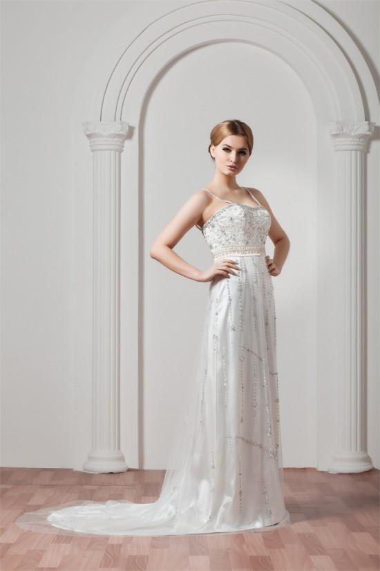 Hot Sale Spaghetti Straps Sleeveless Sheath/Column Beaded Sequin Wedding Dresses 2030751 Hot Sale Spaghetti Straps Sleeveless Sheath/Column Beaded Sequin Wedding Dresses 2030751
