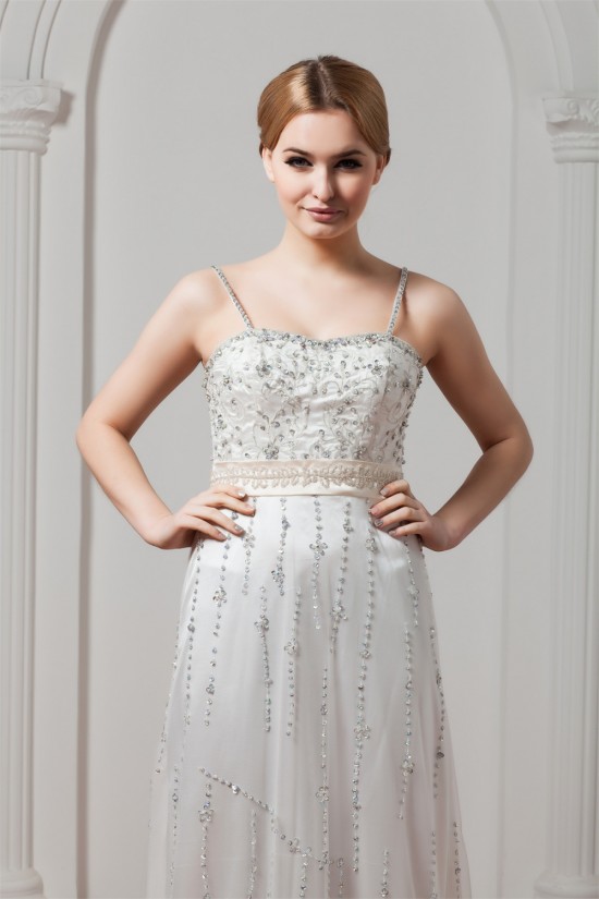 Hot Sale Spaghetti Straps Sleeveless Sheath/Column Beaded Sequin Wedding Dresses 2030751 Hot Sale Spaghetti Straps Sleeveless Sheath/Column Beaded Sequin Wedding Dresses 2030751