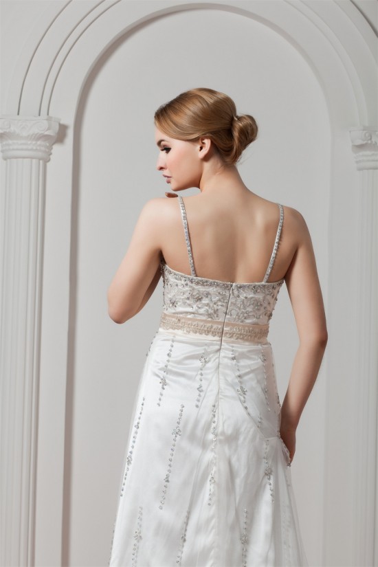 Hot Sale Spaghetti Straps Sleeveless Sheath/Column Beaded Sequin Wedding Dresses 2030751 Hot Sale Spaghetti Straps Sleeveless Sheath/Column Beaded Sequin Wedding Dresses 2030751