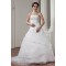 Hot Sale Strapless Sleeveless Satin A-Line Sweet Wedding Dresses 2030752