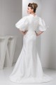 Lace Silk like Satin Mermaid/Trumpet Half Elbow Sleeve Wedding Dresses 2030755