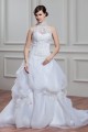 A-Line Halter Sleeveless Satin Organza Lace High Neck Wedding Dresses 2030756 A-Line Halter Sleeveless Satin Organza Lace High Neck Wedding Dresses 2030756