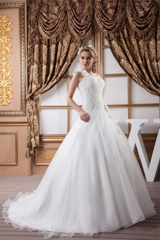 Latest Design Sleeveless Straps A-Line Sweet Wedding Dresses 2030762