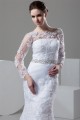 Mermaid/Trumpet Bateau Satin Lace 3/4 Length Sleeve Lace Wedding Dresses 2030767 Mermaid/Trumpet Bateau Satin Lace 3/4 Length Sleeve Lace Wedding Dresses 2030767