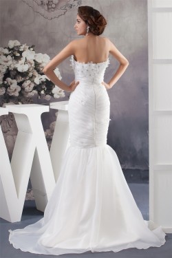 Mermaid/Trumpet Strapless Court Train Most Beautiful Wedding Dresses 2030768