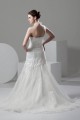 Mermaid/Trumpet Halter Sleeveless Satin Organza Wedding Dresses 2030769