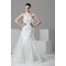 Mermaid/Trumpet Halter Sleeveless Satin Organza Wedding Dresses 2030769