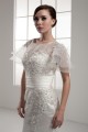 Mermaid/Trumpet Short Sleeve Portrait Lace Wedding Dresses 2030771