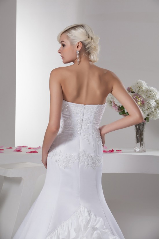 Mermaid/Trumpet Sleeveless Satin Taffeta Sweet Wedding Dresses 2030774 Mermaid/Trumpet Sleeveless Satin Taffeta Sweet Wedding Dresses 2030774