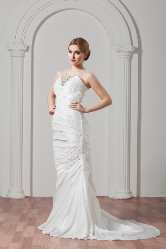 New Arrival A-Line Taffeta V-Neck Beaded Wedding Dresses 2030777 New Arrival A-Line Taffeta V-Neck Beaded Wedding Dresses 2030777