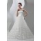 New Arrival Sleeveless Strapless A-Line Satin Organza Wedding Dresses 2030783