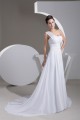 New Design A-Line One-Shoulder Sleeveless Chiffon Beaded Lace Wedding Dresses 2030785
