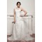 A-Line Satin One-Shoulder Sleeveless Sweet Wedding Dresses 2030786