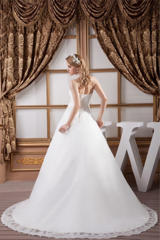 New Design Halter Satin Lace A-Line Sleeveless Wedding Dresses 2030790 New Design Halter Satin Lace A-Line Sleeveless Wedding Dresses 2030790