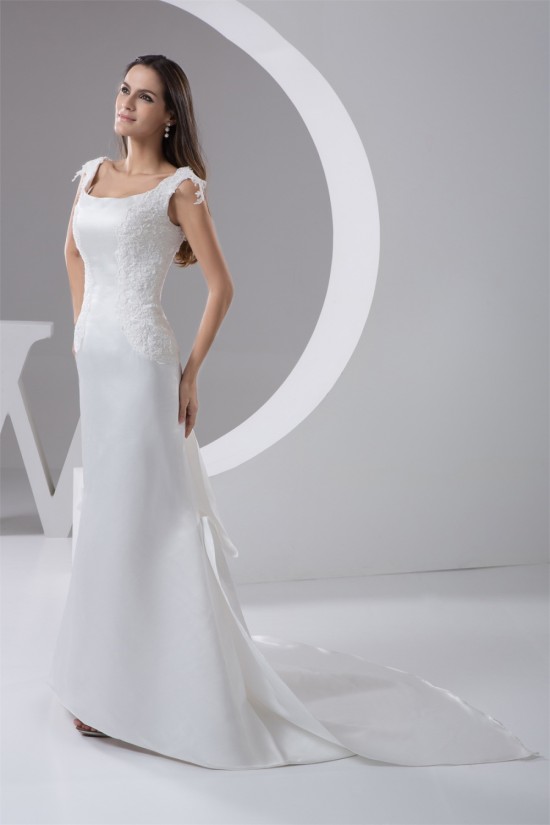 New Design Satin Square Mermaid/Trumpet Lace Wedding Dresses 2030794 New Design Satin Square Mermaid/Trumpet Lace Wedding Dresses 2030794