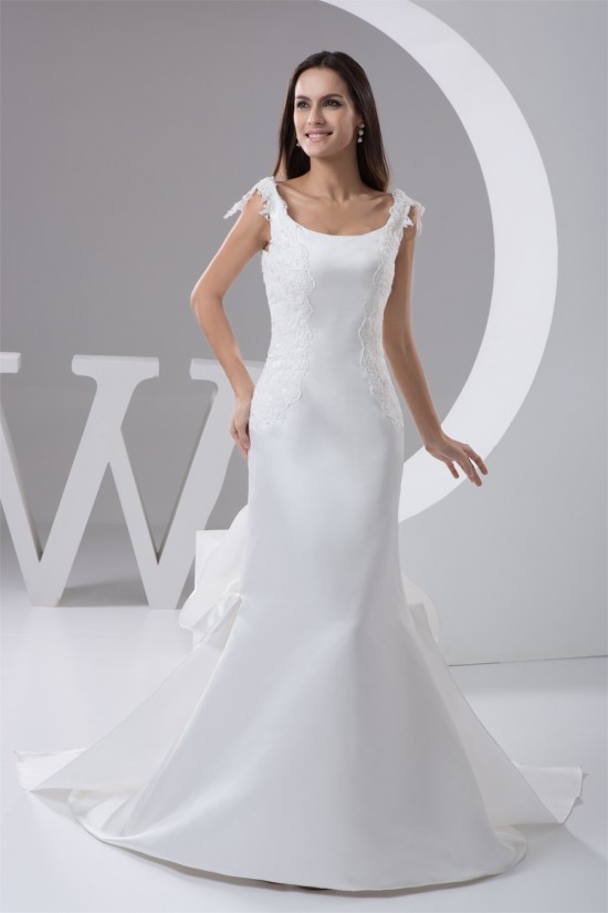 New Design Satin Square Mermaid/Trumpet Lace Wedding Dresses 2030794 New Design Satin Square Mermaid/Trumpet Lace Wedding Dresses 2030794