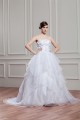 New Design Sleeveless Ball Gown Strapless Satin Organza Wedding Dresses 2030796