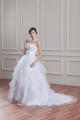 New Design Sleeveless Ball Gown Strapless Satin Organza Wedding Dresses 2030796