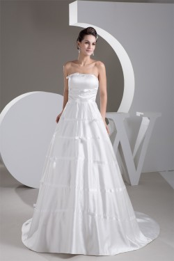 New Design Sleeveless Strapless Satin Taffeta Wedding Dresses 2030797