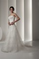 New Design Strapless Satin A-Line Sleeveless Sweet Lace Wedding Dresses 2030798