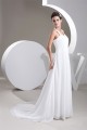 A-Line Chiffon Halter Sleeveless Beaded Wedding Dresses 2030800