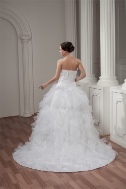 New Style A-Line Sleeveless Satin Strapless Wedding Dresses 2030802