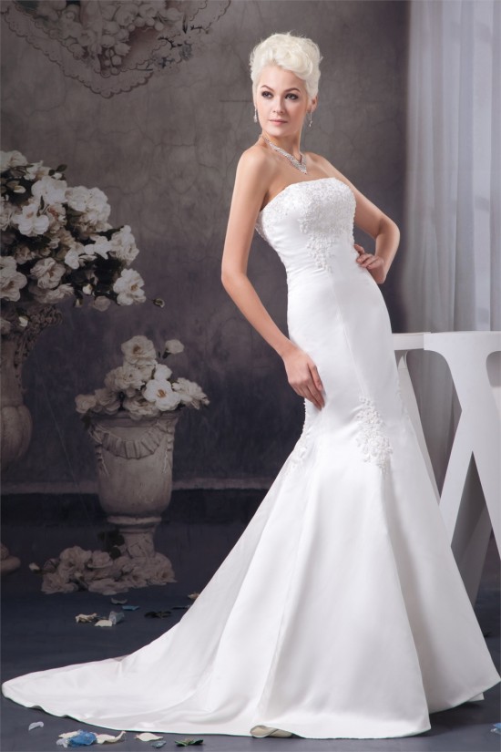 New Style Trumpet/Mermaid Sleeveless Strapless Lace Wedding Dresses 2030803 New Style Trumpet/Mermaid Sleeveless Strapless Lace Wedding Dresses 2030803