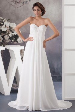 New Style A-Line Sweetheart Chiffon Lace Wedding Dresses Maternity Wedding Dresses 2030804